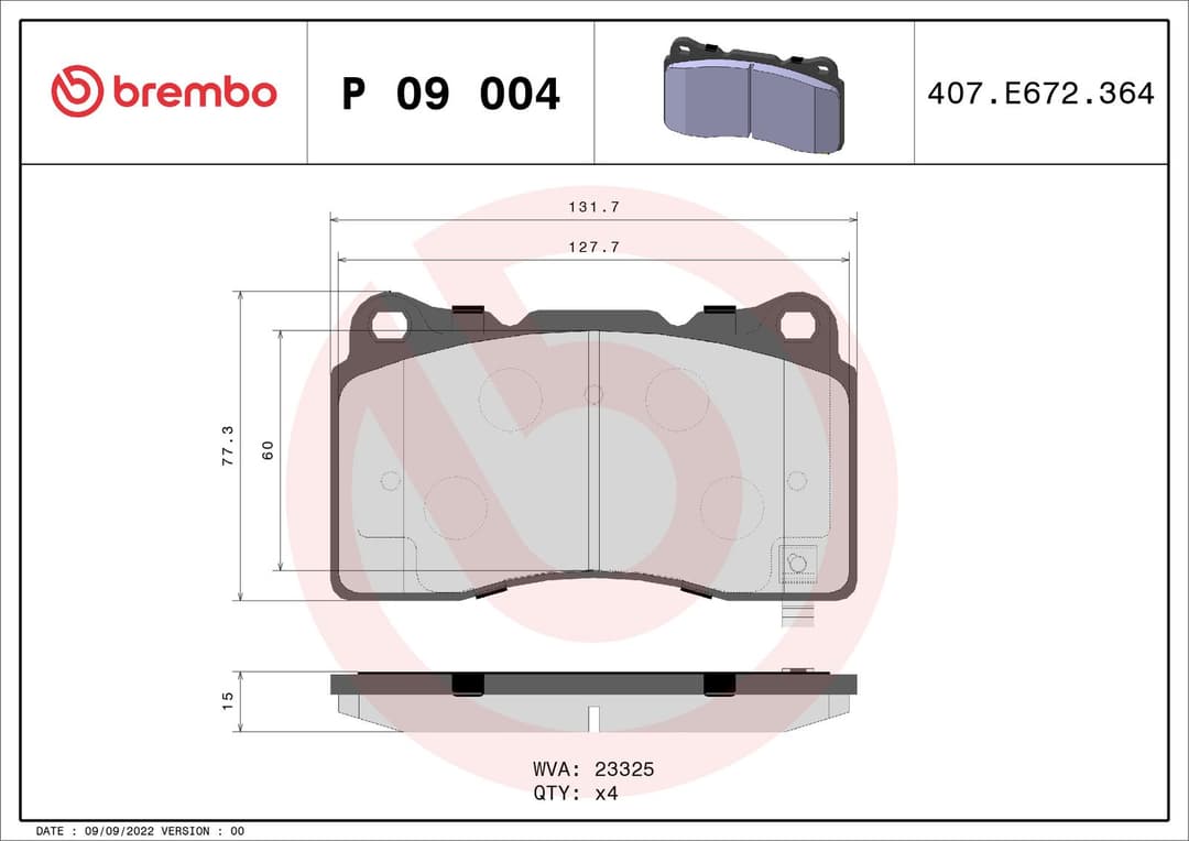 set placute frana,frana disc BREMBO PRIME LINE P 09 004