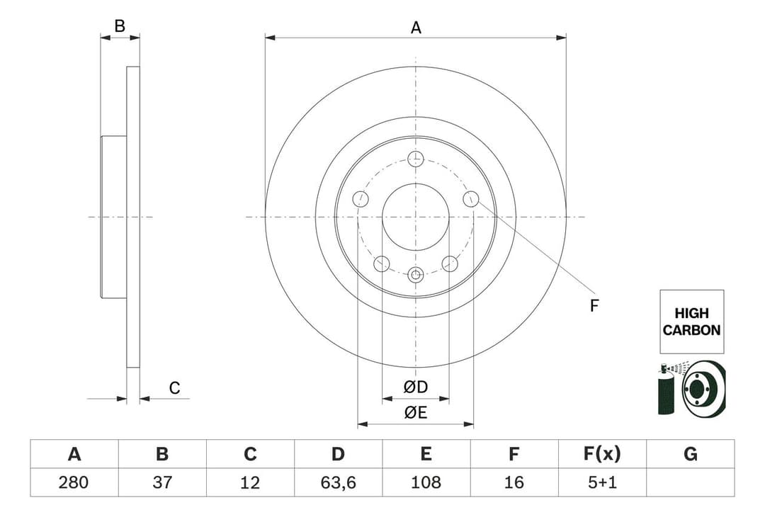 Disc frana BOSCH 0 986 479 F41