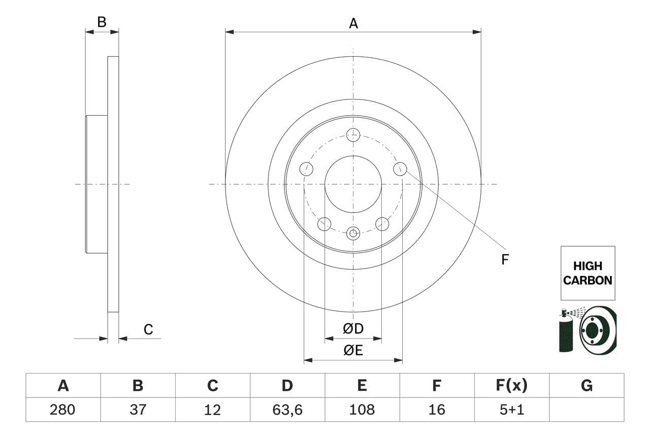 Disc frana BOSCH 0 986 479 F41