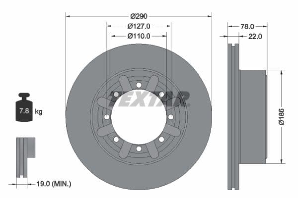 Disc frana TEXTAR PRO 92322303