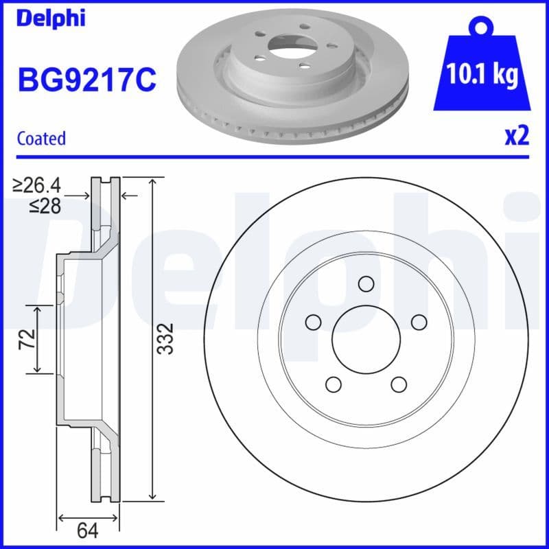 Disc frana DELPHI BG9217C