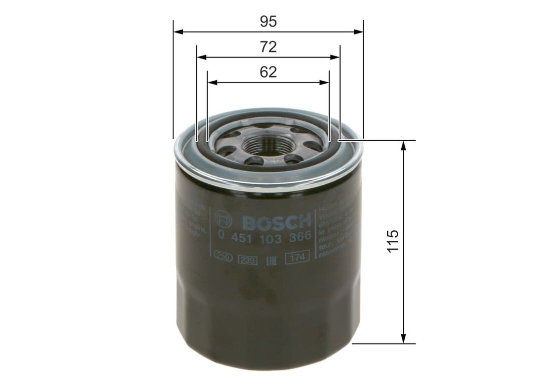 Filtru ulei BOSCH 0 451 103 366