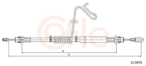 Cablu, frana de parcare COFLE 11.5674
