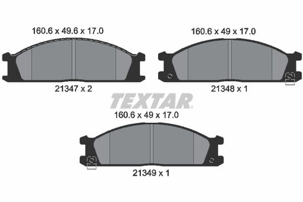 set placute frana,frana disc TEXTAR 2134702