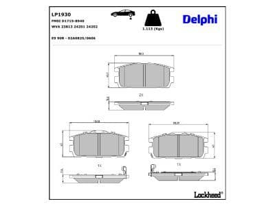 set placute frana,frana disc DELPHI LP1930