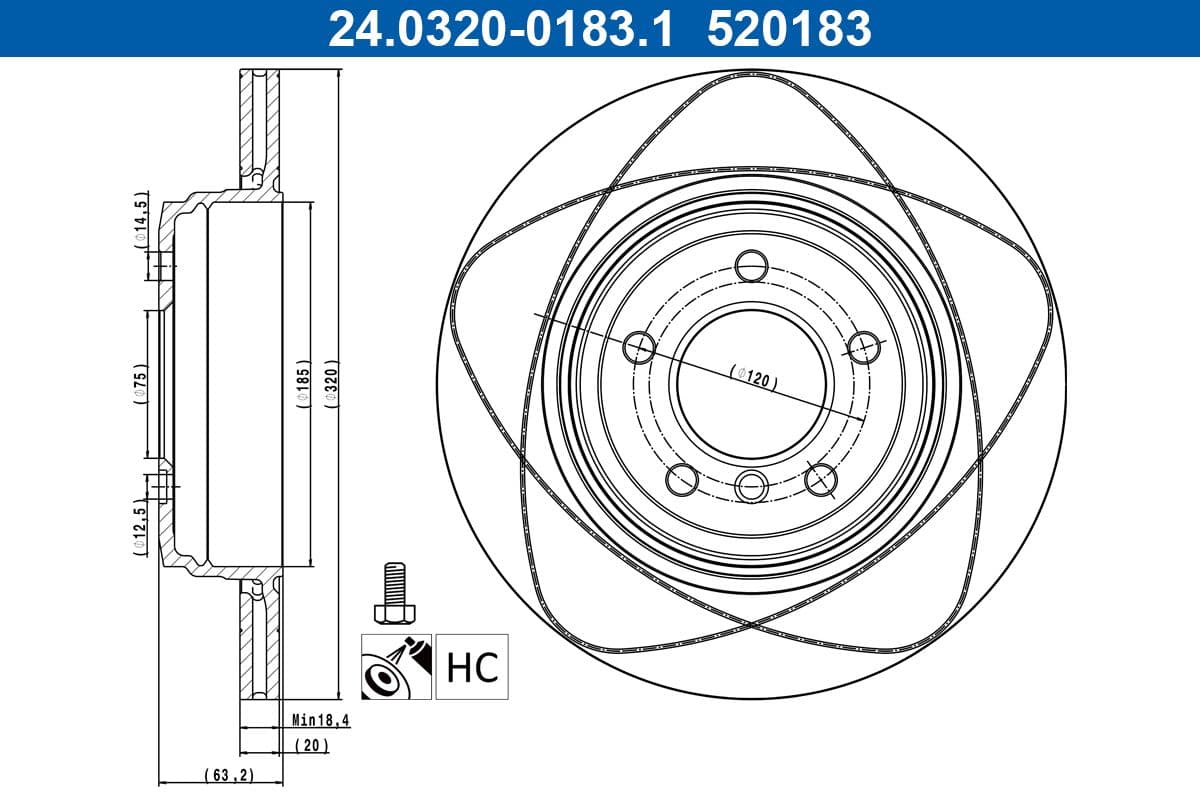Disc frana ATE 24.0320-0183.1