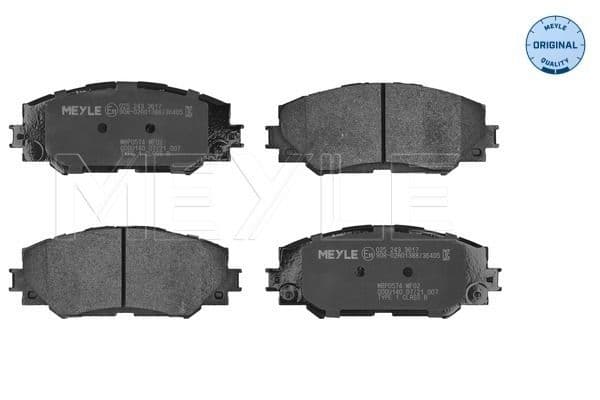 set placute frana,frana disc MEYLE -ORIGINAL: True to OE. 025 243 3617