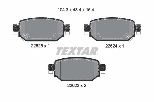 set placute frana,frana disc TEXTAR Q+ 2262301