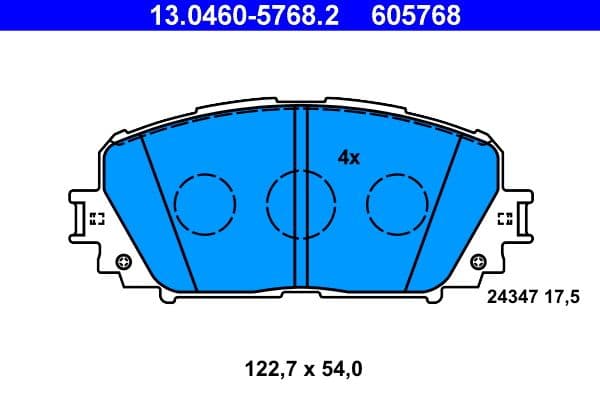 set placute frana,frana disc ATE 13.0460-5768.2