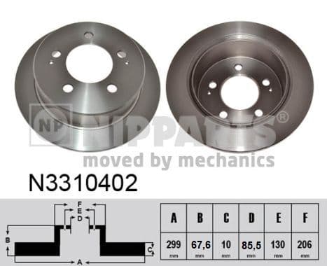 Disc frana NIPPARTS N3310402
