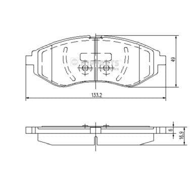set placute frana,frana disc NIPPARTS J3600911