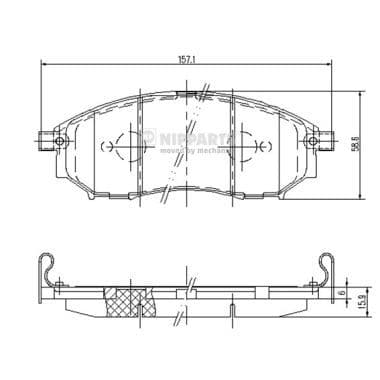 set placute frana,frana disc NIPPARTS J3601094