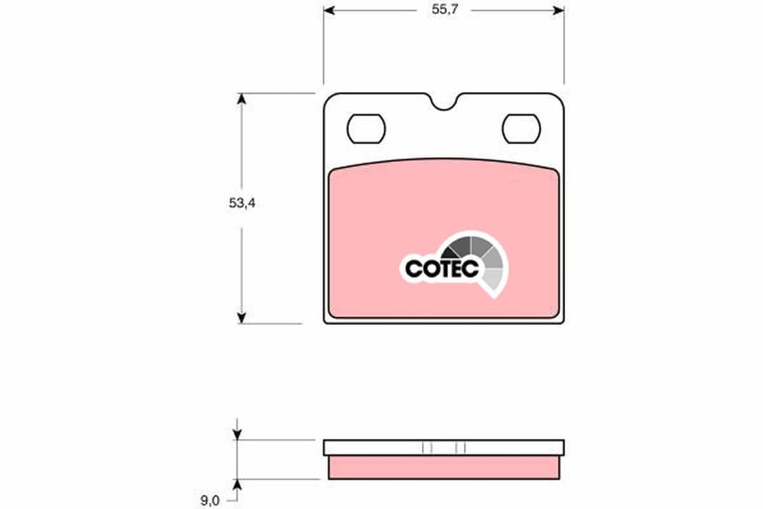 set placute de frana,frana de parcare cu disc TRW COTEC GDB1641