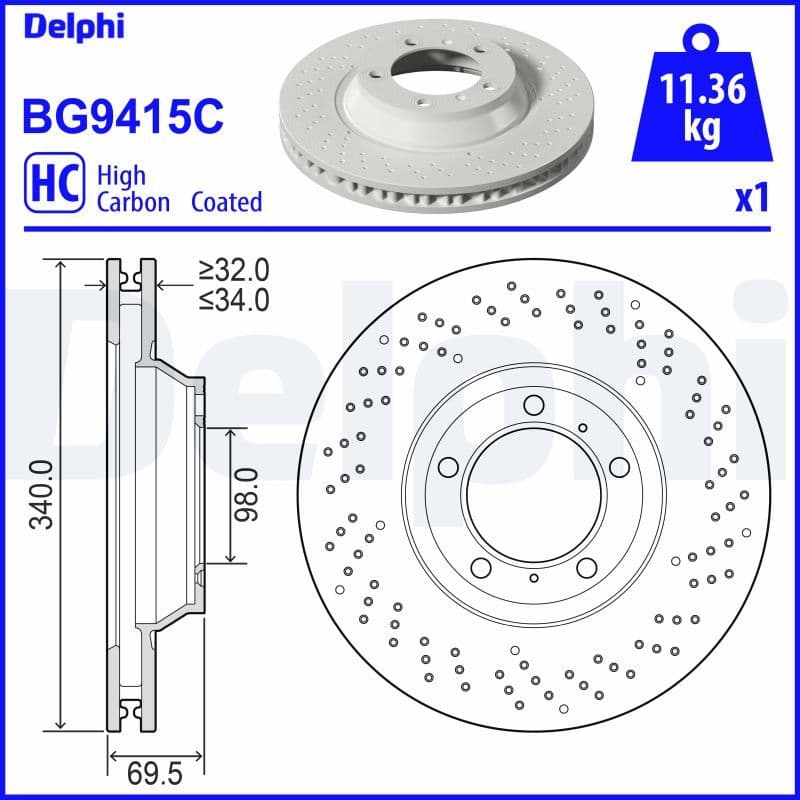 Disc frana DELPHI BG9415C