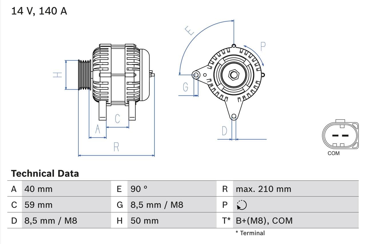 Generator / Alternator BOSCH 0 986 081 340