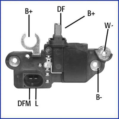 Regulator, alternator HUCO 130577