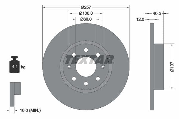 Disc frana TEXTAR PRO 92164603