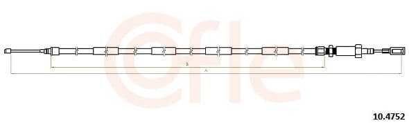 Cablu, frana de parcare COFLE 10.4752