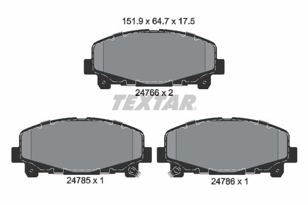 set placute frana,frana disc TEXTAR Q+ 2476601