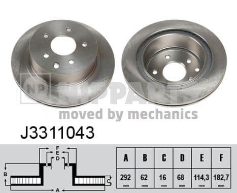 Disc frana NIPPARTS J3311043