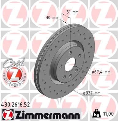 Disc frana ZIMMERMANN SPORT Z 430.2616.52