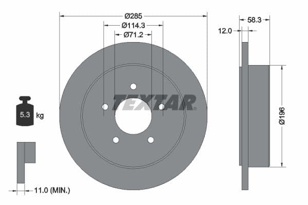 Disc frana TEXTAR 92169100