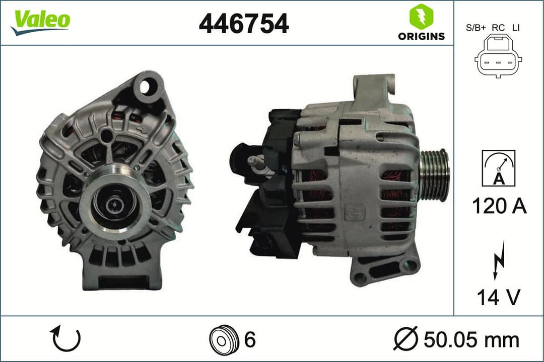 Generator / Alternator VALEO 446754