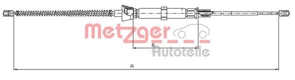 Cablu, frana de parcare METZGER 10.9032