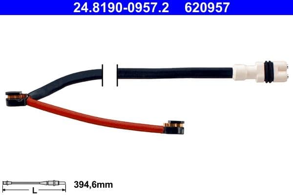 senzor de avertizare,uzura placute de frana ATE 24.8190-0957.2