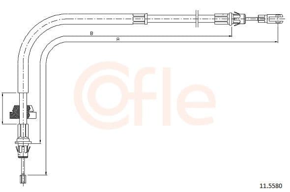Cablu, frana de parcare COFLE 11.5580