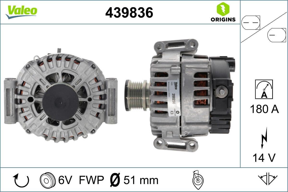 Generator / Alternator VALEO 439836