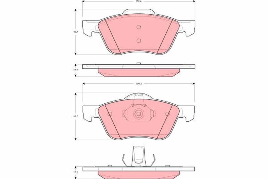 set placute frana,frana disc TRW GDB3272