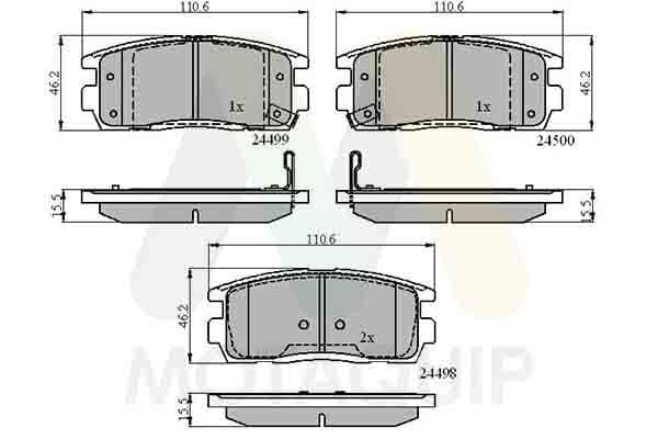 set placute frana,frana disc MOTAQUIP LVXL1346
