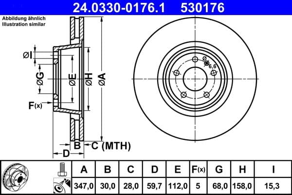 Disc frana ATE PowerDisc 24.0330-0176.1