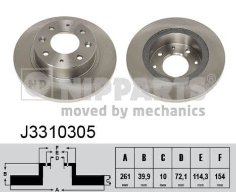 Disc frana NIPPARTS J3310305