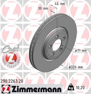 Disc frana ZIMMERMANN COAT Z 290.2263.20