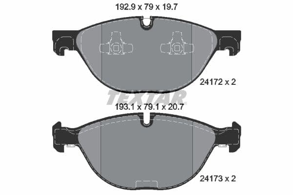 set placute frana,frana disc TEXTAR Q+ 2417201