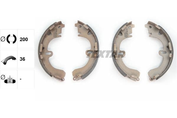 Set saboti frana TEXTAR 91043100