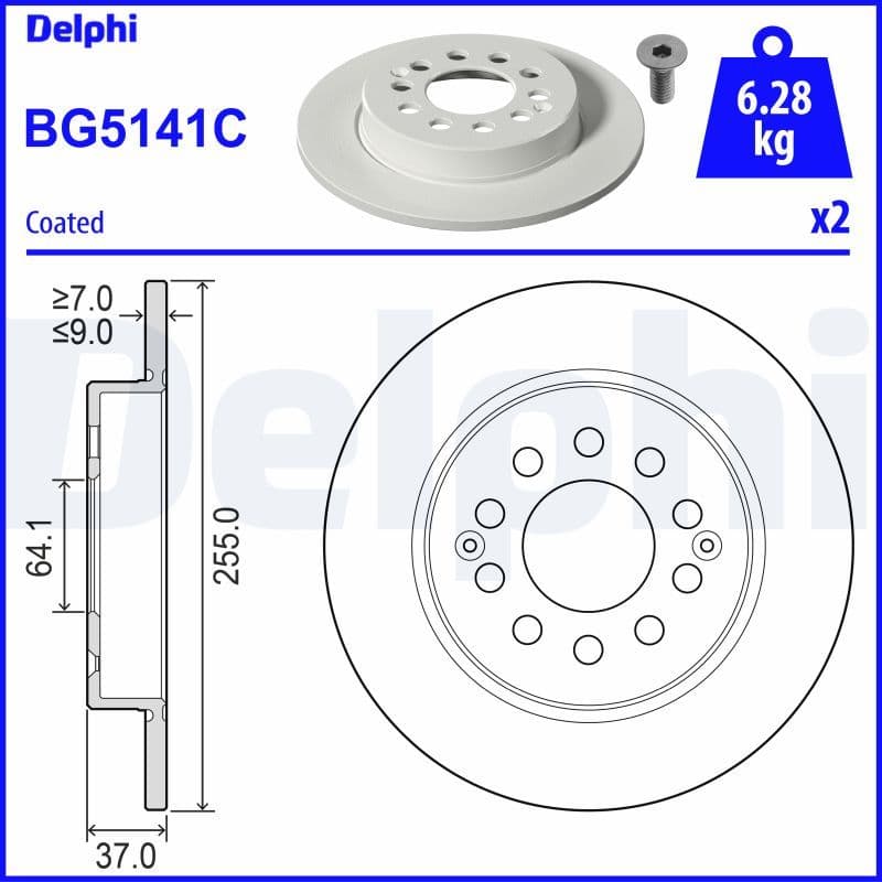 Disc frana DELPHI BG5141C