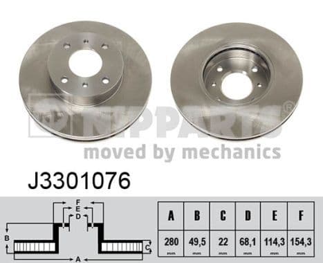 Disc frana NIPPARTS J3301076