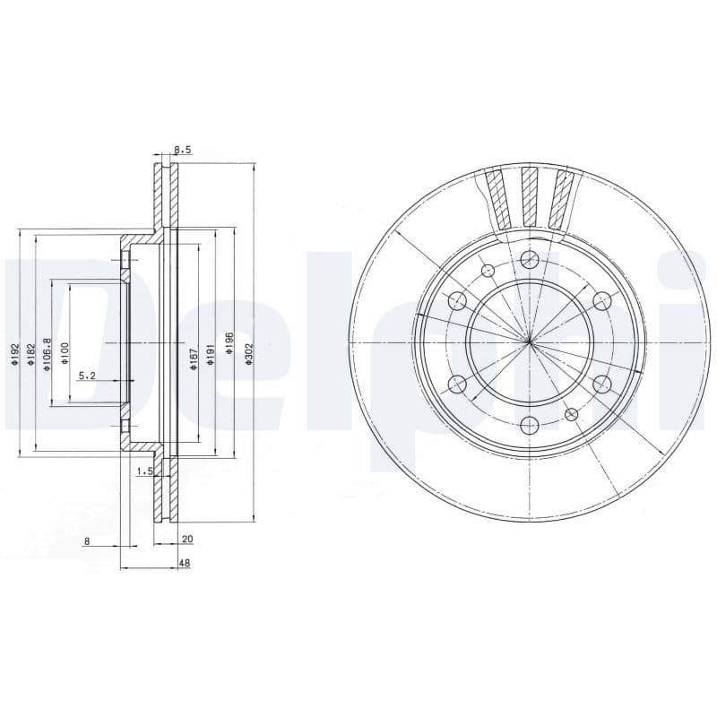 Disc frana DELPHI BG2591