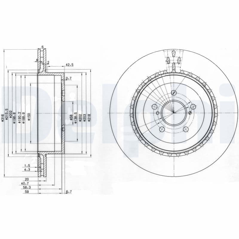 Disc frana DELPHI BG3819