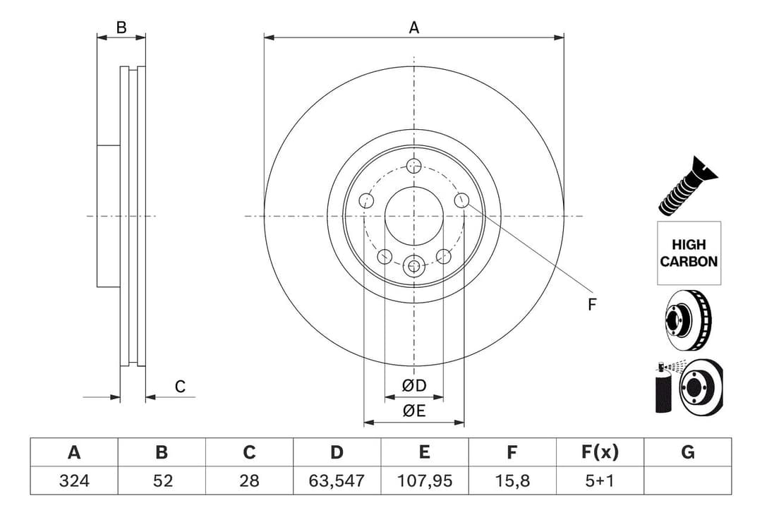 Disc frana BOSCH 0 986 479 J41