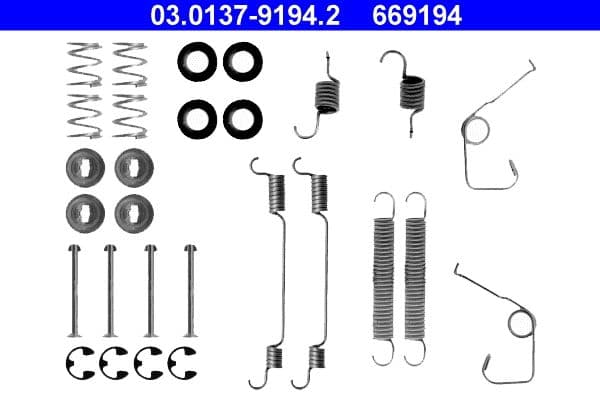 Set accesorii, sabot de frana ATE 03.0137-9194.2