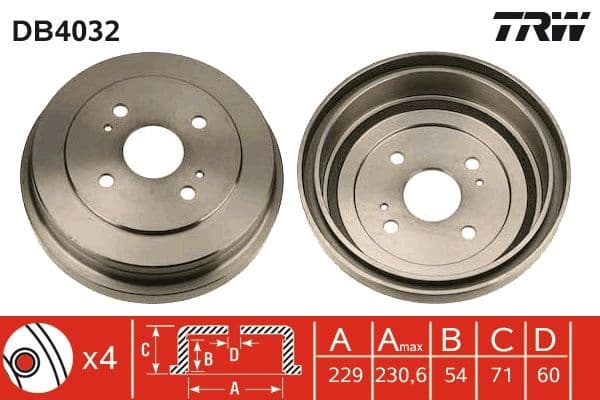 Tambur frana TRW DB4032