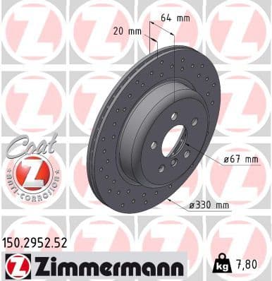 Disc frana ZIMMERMANN SPORT Z 150.2952.52