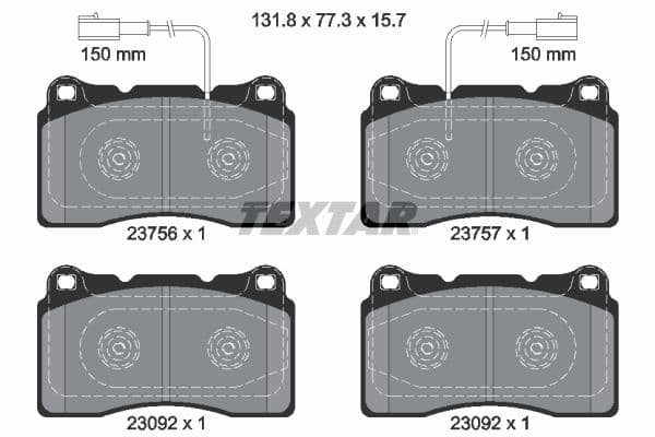 set placute frana,frana disc TEXTAR 2375601