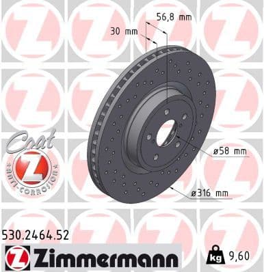 Disc frana ZIMMERMANN SPORT Z 530.2464.52