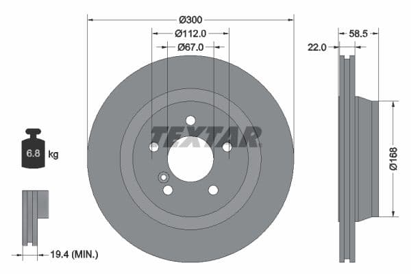 Disc frana TEXTAR PRO 92099503