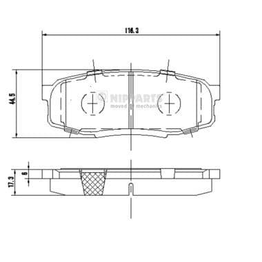 set placute frana,frana disc NIPPARTS N3612043